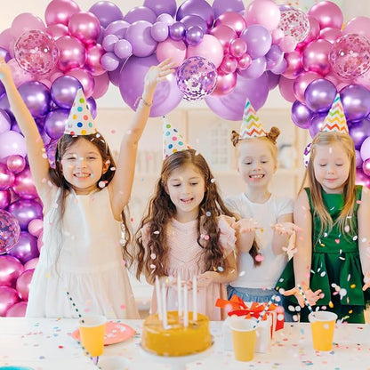 Pink Purple Balloon Garland Arch Kit - Image 4