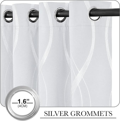 NICETOWN Greyish White Blackout Curtains - Image 3