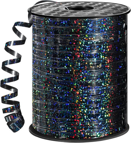 woric Black Curling Ribbon 1/5 Inch 600 Yards Balloon String Ribbons | Thin by woric