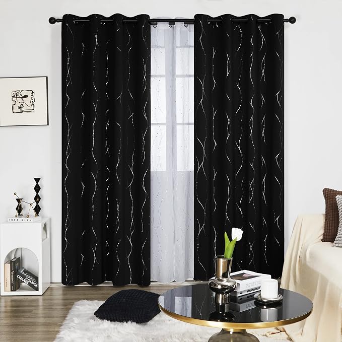 Deconovo Living Room Curtains 84 Inches Long, Thermal Insulated, Room Darkening - Image 2