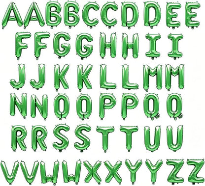 52 Pcs Green Letter Balloons, Custom 2 Set A-Z Set - Image 2