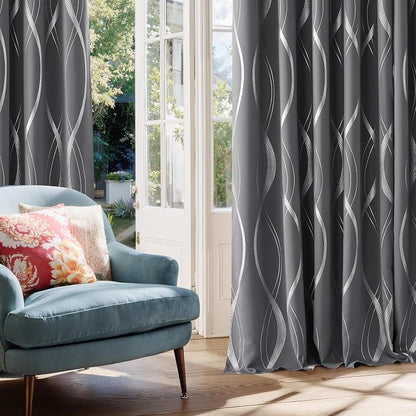NICETOWN Gray Blackout Curtains 72 inch Long - Image 3