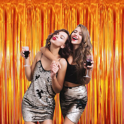 GOER 3.2 ft x 8.2 ft Metallic Tinsel Foil Fringe Curtains Party Photo Backdrop - Image 5