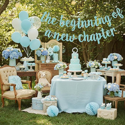 BEISHIDA Light Blue Pre-Strung The Beginning of A New Chapter Banner | Glitter - Image 5