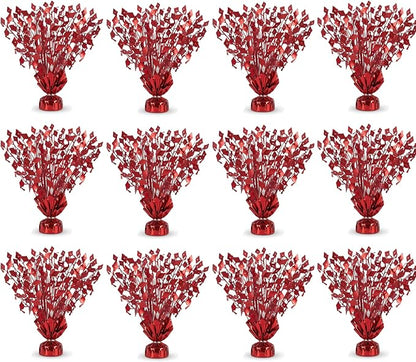 PMU 12 Pcs Red Graduation Balloon Weights by PMU