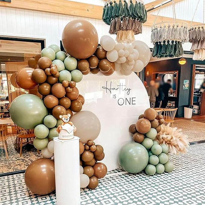 10 Inch Retro Brown Balloons - Image 3