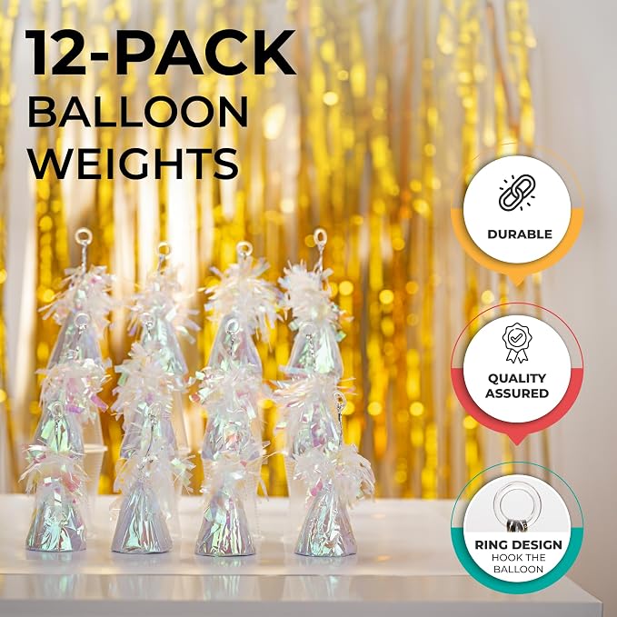 12-Pack Iridescent Balloon Weights - Image 4
