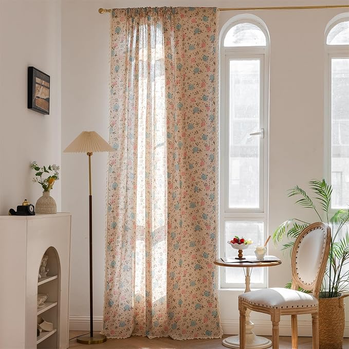 ENJOYBRIDAL Floral 84 Inch Curtains - Image 5