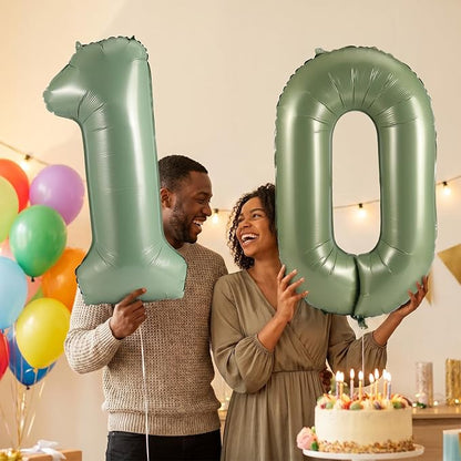 Number 10 Balloon Foil Mylar Balloons - Image 2