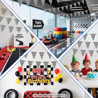 Piokio 10 Meters Black and White Checkered Flag Banner - Image 6