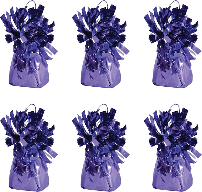 Beistle Metallic Wrapped Balloon Weight – 6 Pack, Lavender Purple Balloon by Beistle