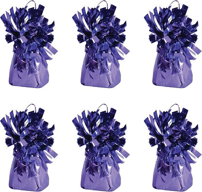 Beistle Metallic Wrapped Balloon Weight – 6 Pack, Lavender Purple Balloon by Beistle