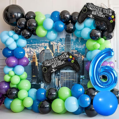 6th Birthday Video Game Balloons Arch Kit, 101 Pieces, Video Game Themed - Image 5