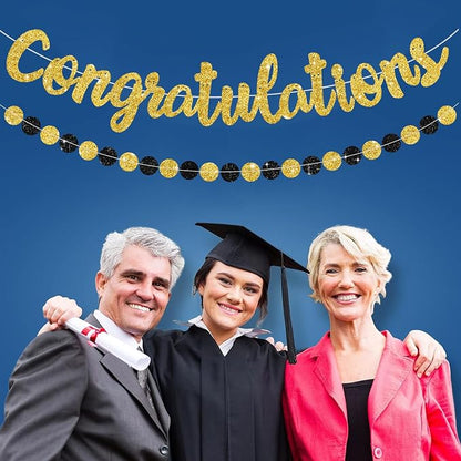 BEISHIDA Congratulations Banner Gold 2026 Graduation Banners, Grad Congrats - Image 5