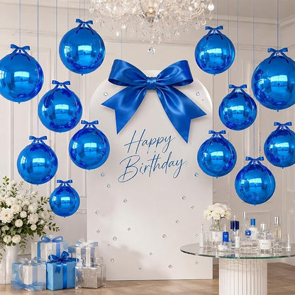 Dark Blue Round Foil Balloons - Image 3