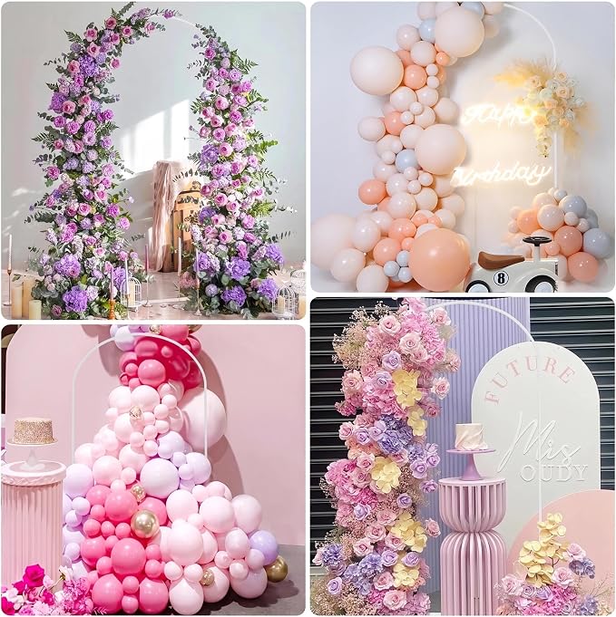 6.6FT Arch Backdrop Stand White Metal Wedding Arch Backdrop Stand | Metal - Image 6