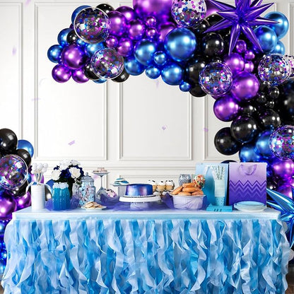 Black Purple Blue Balloon Arch Kit - Image 7