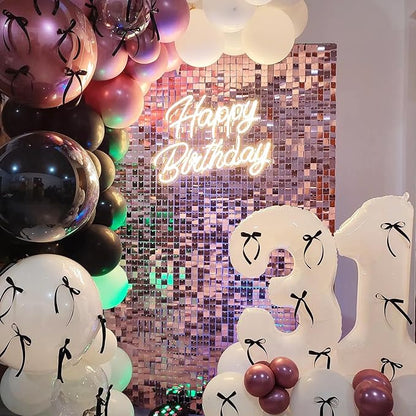 4x6 FT Pink Shimmer Wall Backdrop, Glitter Bling Photo Backdrop - Image 6