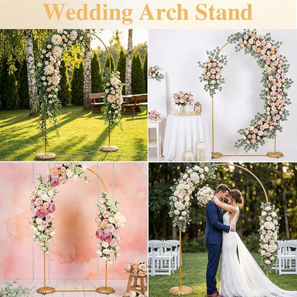 Frienda Gold Wedding Photo Arch Backdrop Stand Balloon Arch Stand - Image 4