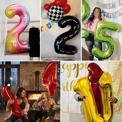 40 Inch Gold Number 4 Balloon, 4th Birthday Decoration Boys Girls | Large Self - Image 8