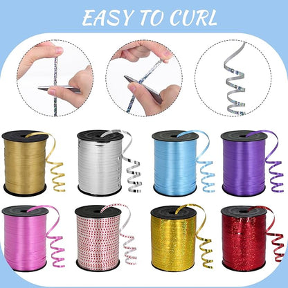 500 Yards Silver Shiny Curling Ribbon Shiny Metallic Roll - Image 3