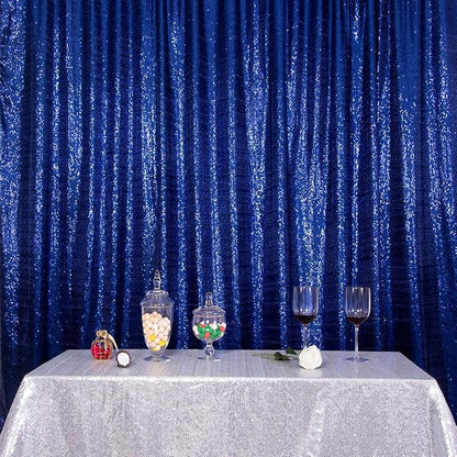 SquarePie 5x7ft Navy Blue Sequin Backdrop, High Density Non-Transparent Glitter - Image 8