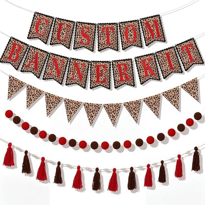 SmoothNovelty 139 Pcs Felt DIY Custom Banner Kit Include 104 Letters 18 by SmoothNovelty