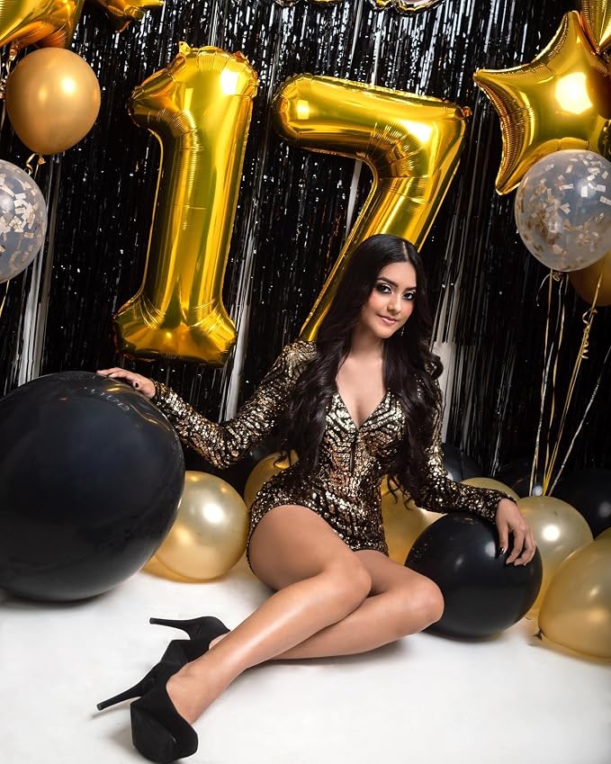 Gold 17 Balloon - Image 2