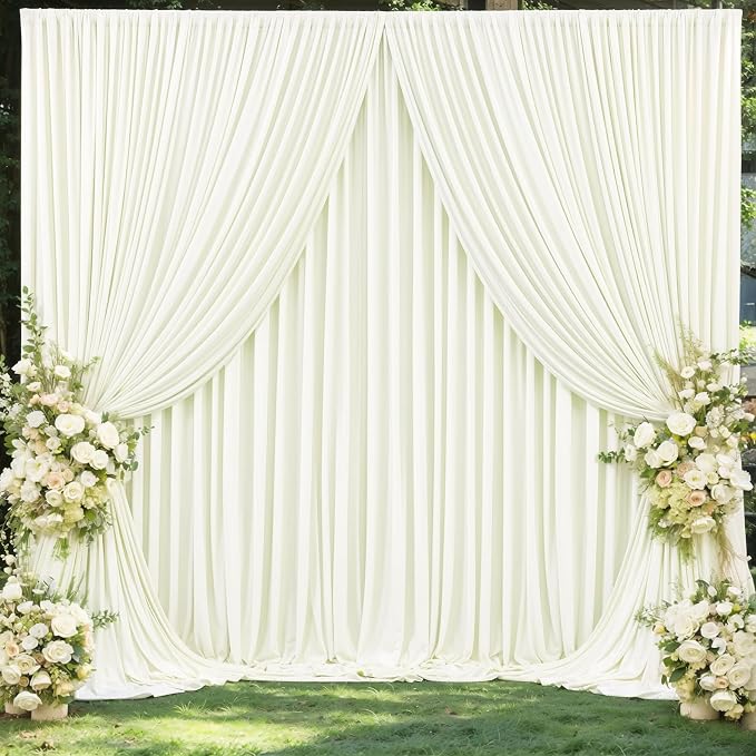 4 Panels Ivory Backdrop Curtains - Image 9