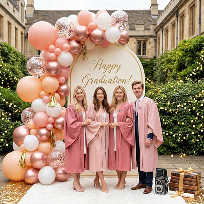 Rose Gold Balloons, 12Inch Metallic Pearl Rose Gold and White Balloons - Image 5