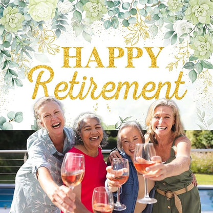 Sage Green Happy Retirement Banner - Image 4