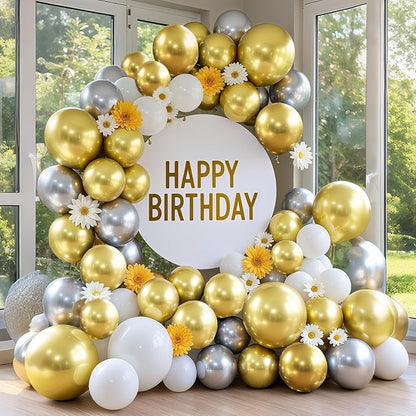 Gold Balloons 100 Pack 12 Inch Extra Thick Latex Party Decorations | Metallic - Image 5