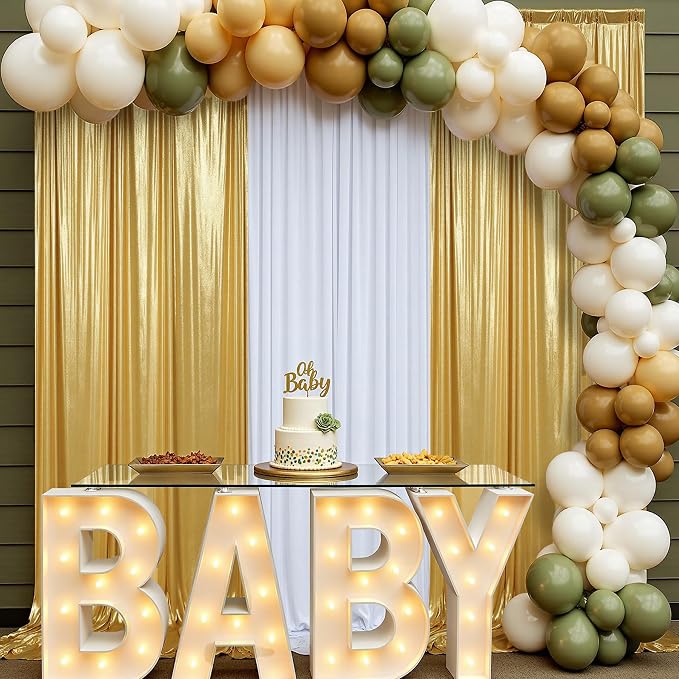 40ftx10ft Thick Gold Glitter Backdrop Curtain - Image 7