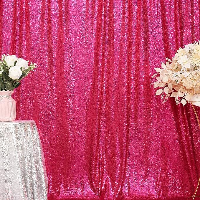 Poise3EHome 8FT x 10FT Sequin Photography Backdrop Curtain - Image 2