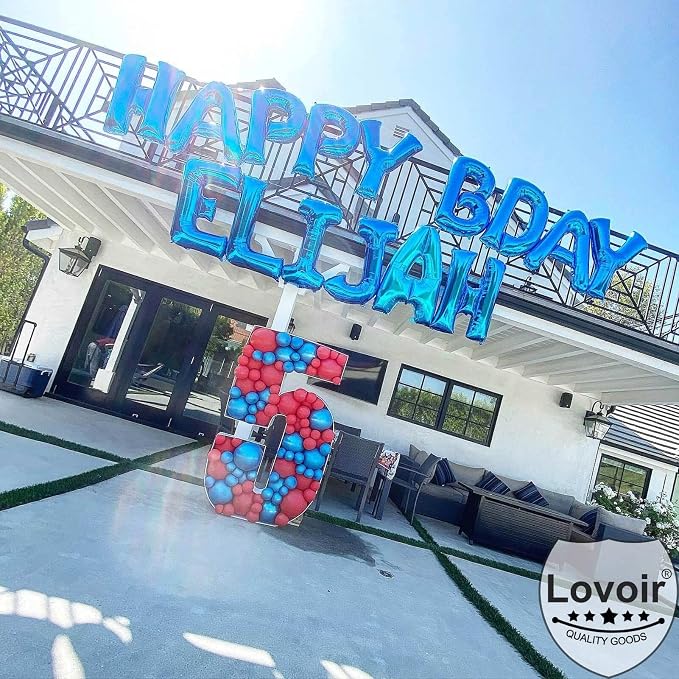 Lovoir 40 Inch Large Blue Letter C Balloons Big Size Jumbo Mylar Foil Helium - Image 5
