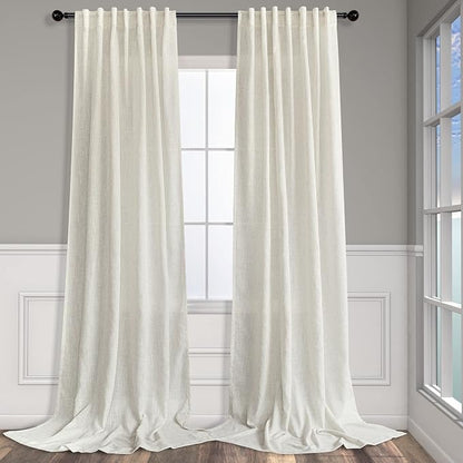 Pitalk Ivory Cream Curtains 86 Inches Long by Pitalk