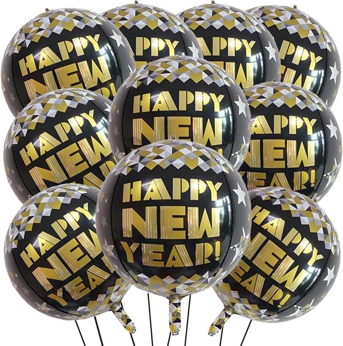 22 Inch Happy New Year Mylar Balloons by KALOR