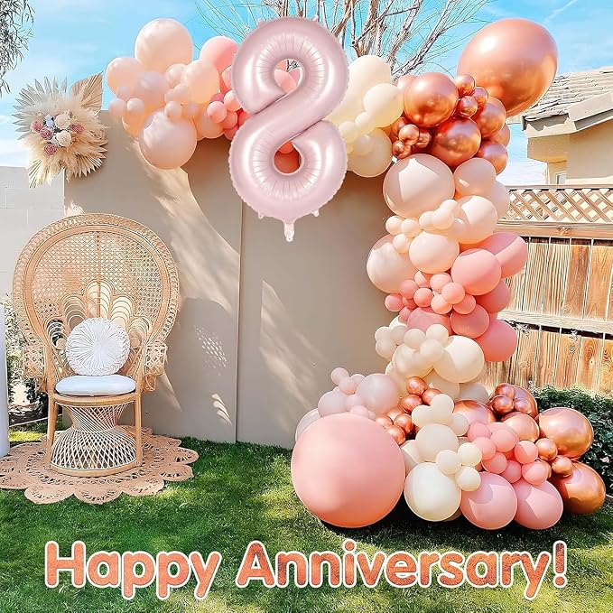 Light Pink Number 18 Balloon, 40 Inch Giant Mylar Number Balloons, Large Foil - Image 4