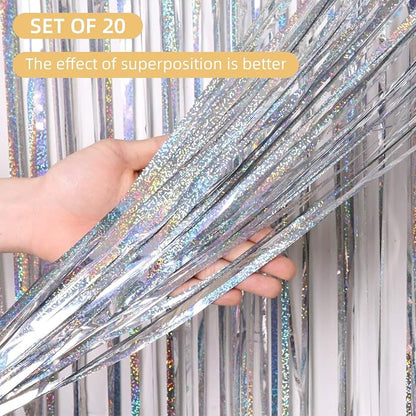 20 Pack Silver Foil Curtains - Image 2