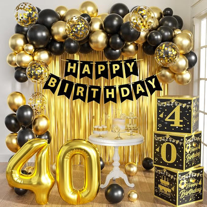 Gold 40th birthday decorations for men by jenmir