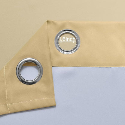 Yakamok Ombre Curtains Beige and Greyish White - Image 5