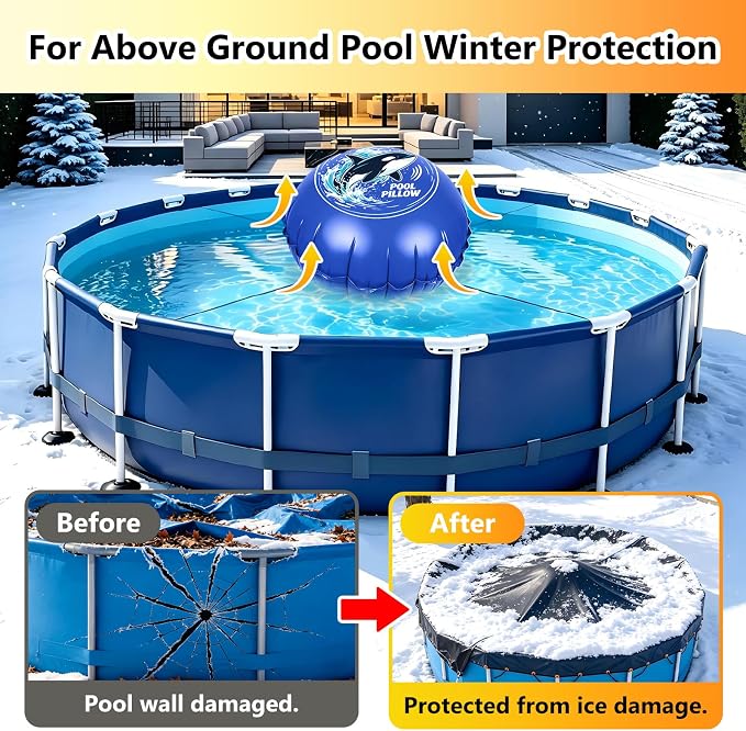 4x4FT Winter Pool Pillows for Above Ground Pools Closing Reusable | Winterizing - Image 4