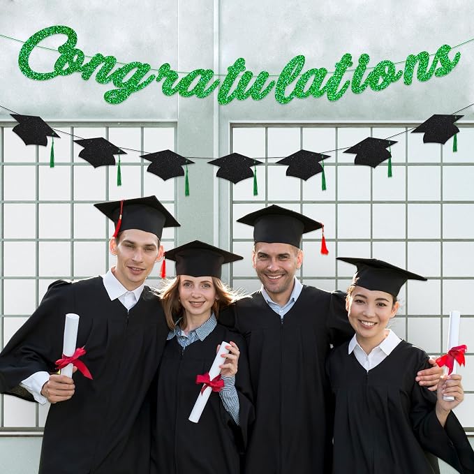 Congratulations Banner Pre-Strung Grad Cap Banner Graduation Decorations 2026 2 - Image 5