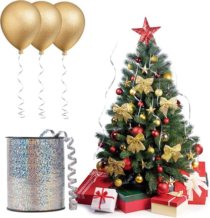 500 Yards Silver Shiny Curling Ribbon Metallic Balloon Roll - Image 6