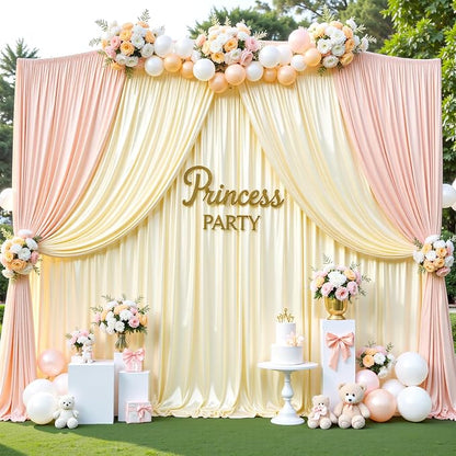 40x10ft Champagne Glitter Backdrop Curtain - Image 5