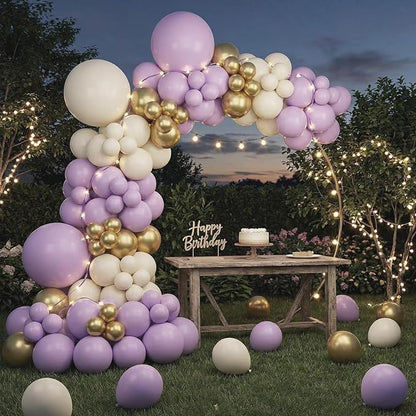 RUBFAC Purple Balloons Different Sizes Dusty Purple Party Balloon 154pcs | - Image 7
