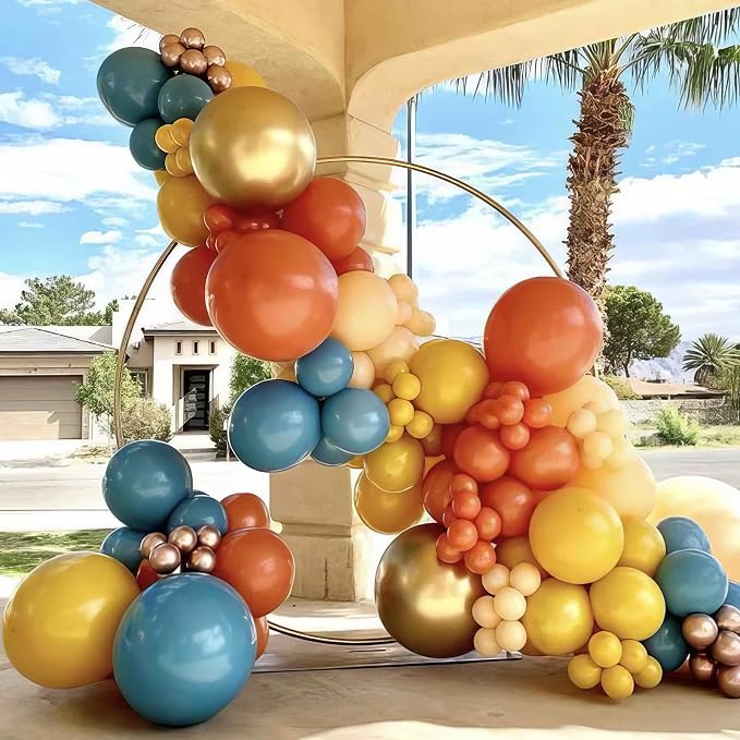 Boho Rainbow Balloons, Rainbow Colorful Balloon, Retro Ivory White Yellow - Image 4