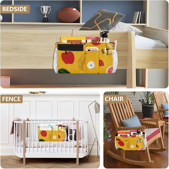 Bedside Caddy Metal Frame Hanging Organizer Bunk Bed Dorm Accessories Hook And - Image 8