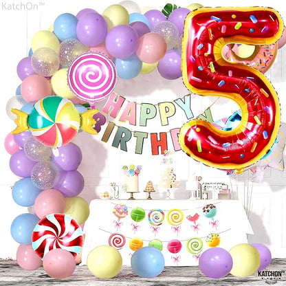 KatchOn Donut Number 5 Balloon 40 Inch | 5th Birthday Balloon - Image 5