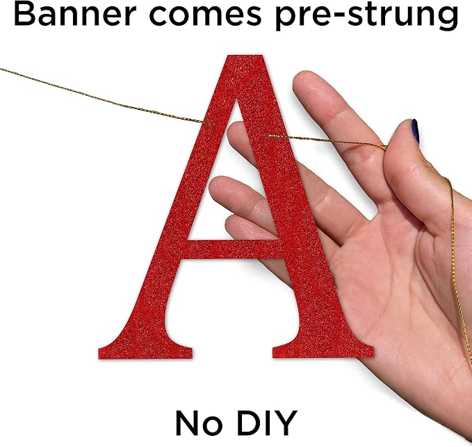 Pre-Strung Ofishally Retired Glitter Banner - Image 7